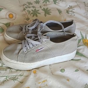 Superga Cotton Sneakers 2790 Women's 7 1/2 (UK 40) Light Gray